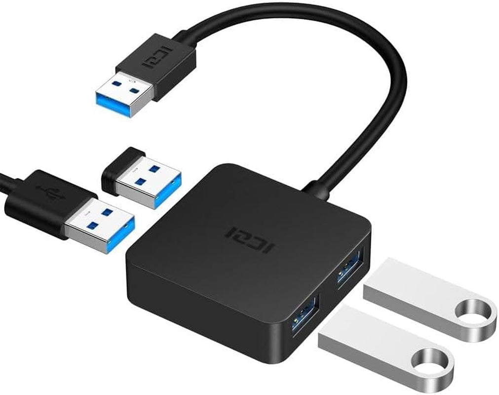 USB 3.0 Hub, 4-Port Date USB Splitter Adapter for Macbook, Mac Pro/Mini, Imac, Surface Pro, XPS, Laptop, Flash Drives, Mobile HDD