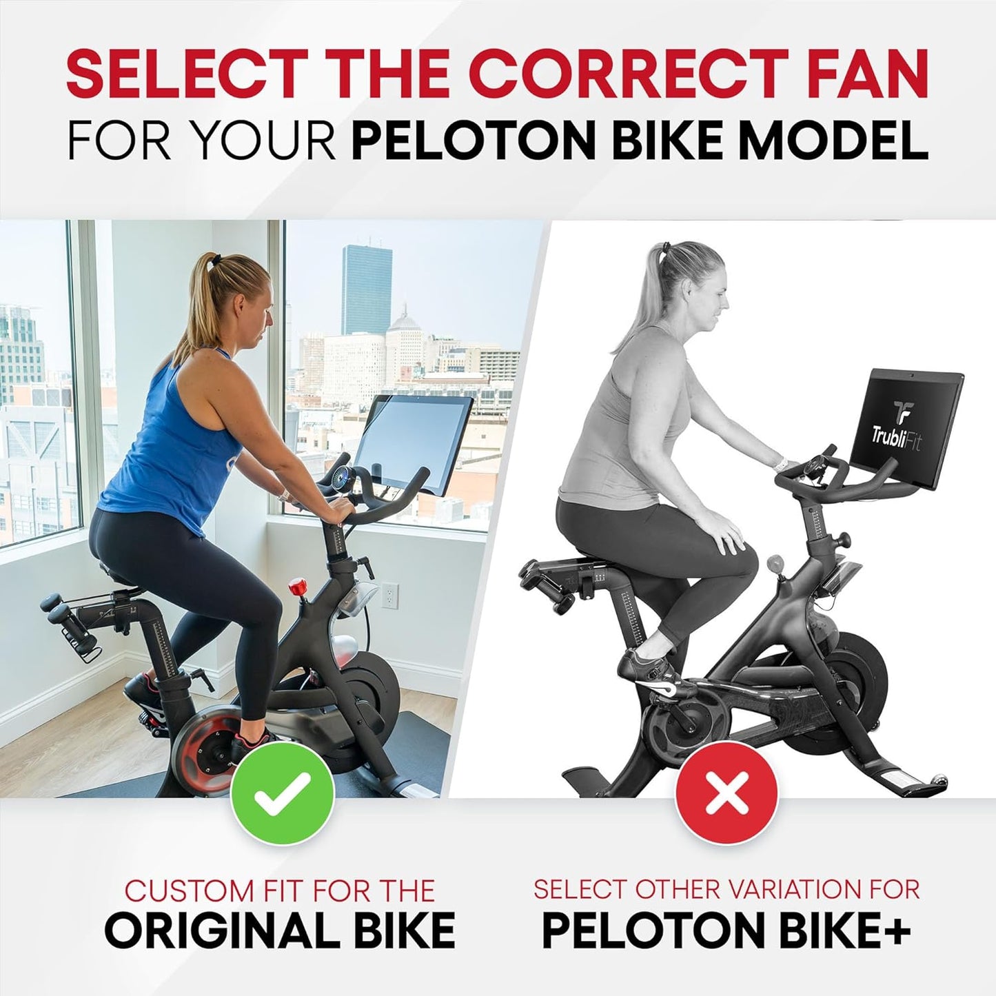 Fan for Peloton Bike & Peloton Treadmill - Accessories for Peloton - Fits Original, Bike+ or Tread - No Batteries or Charging Required