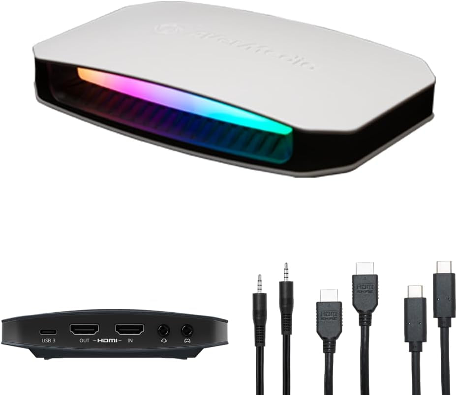 HDMI Capture Card- Gaming, Video Streaming, 4K Capture Card for PS5, Xbox Series X/S, Xbox One, PS4, Switch, Windows 11 / Mac Os12, HDR & VRR Support - GC551G2 Live Gamer Extreme 3 White