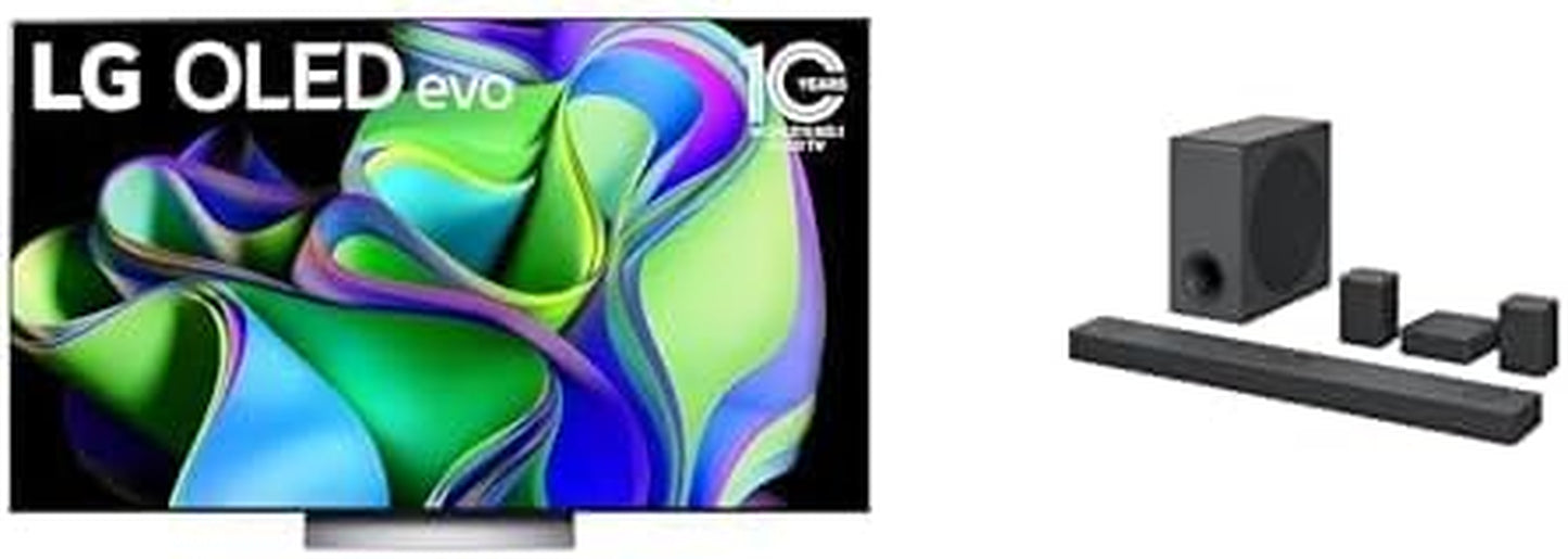 C3 Series 55-Inch Class OLED Evo 4K Processor Smart Flat Screen TV for Gaming with Magic Remote Ai-Powered OLED55C3PUA, 120Hz Refresh Rate, 2023 with Alexa Built-In