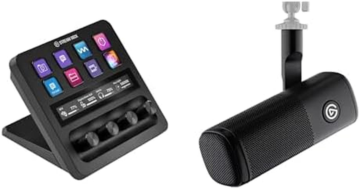 Stream Deck +, Audio Mixer, Production Console and Studio Controller for Content Creators, Streaming, Gaming, with Customizable Touch Strip Dials and LCD Keys, Works with Mac and PC