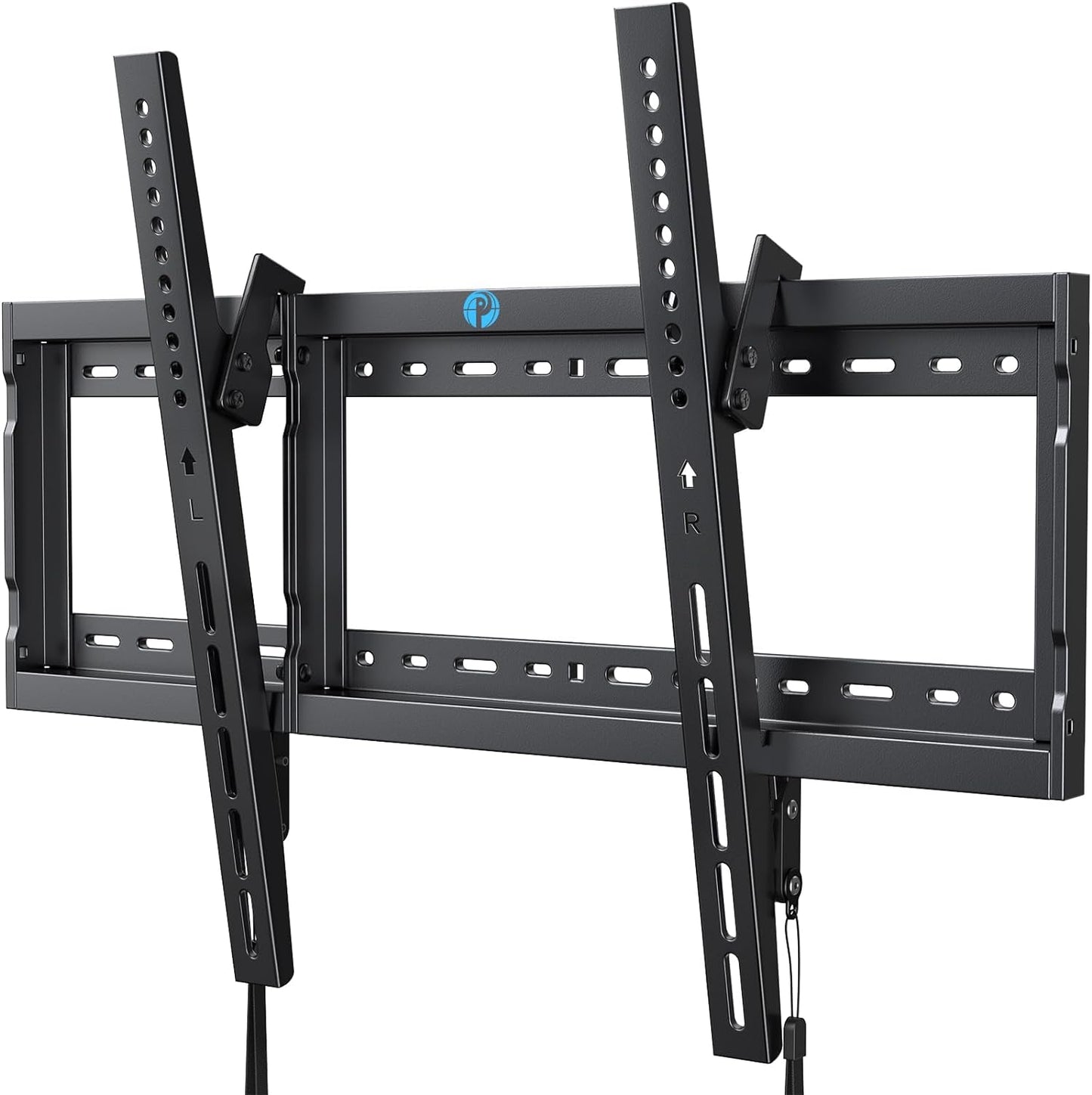 UL Listed Tilt TV Wall Mount Bracket Low Profile for Most 37-75 Inch LED LCD OLED Plasma Flat Curved Tvs, Large Tilting Mount Fits 16"-24" Wood Studs Max VESA 600X400Mm Holds up to 132Lbs