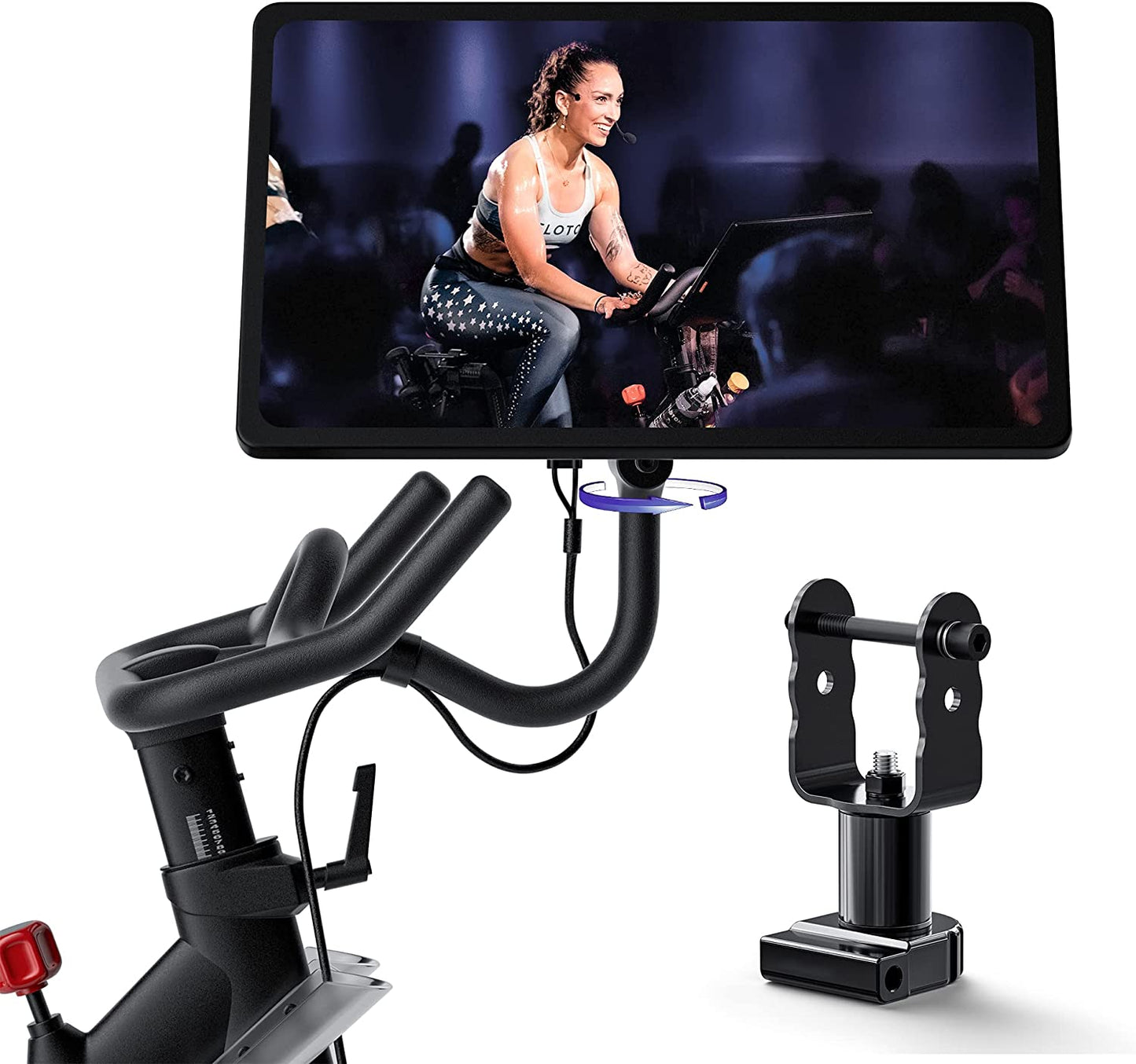 360 Degree Screen Swivel Mount for Peloton Bike, Upgraded Screen Swivel for Peloton, Accessory to Turn for Peloton Bike Screens, Accessories for Peloton(Not Compatible with Peloton Bike+)