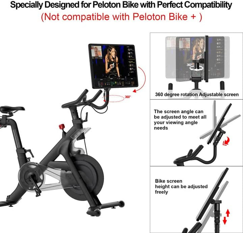360 Degree Screen Swivel Mount for Peloton Bike, Upgraded Screen Swivel for Peloton, Accessory to Turn for Peloton Bike Screens, Accessories for Peloton(Not Compatible with Peloton Bike+)
