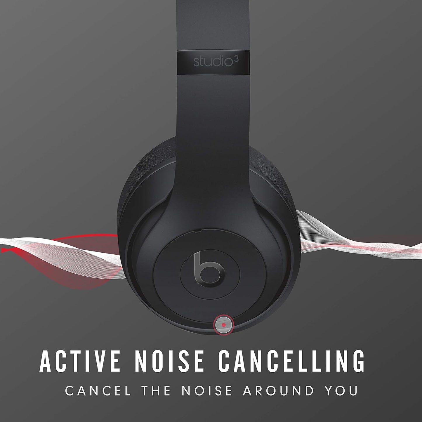 Studio3 Wireless Noise Cancelling Over-Ear Headphones - Apple W1 Headphone Chip, Class 1 Bluetooth, 22 Hours of Listening Time, Built-In Microphone - Matte Black