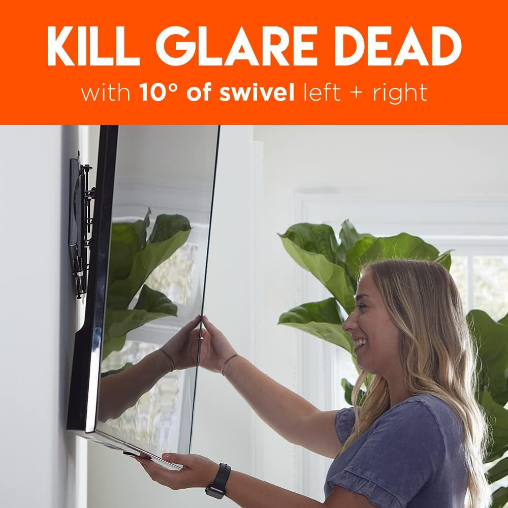 Fulltilt TV Wall Mount - Extends to Enable Maximum Tilt Range on Large Tvs up to 90" - Fireplace Friendly Design with Universal Bracket & Easy Install