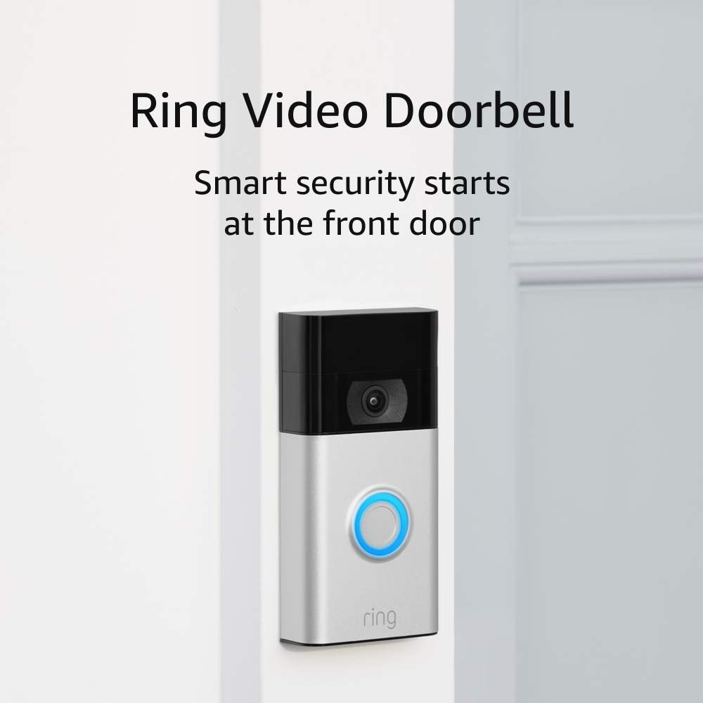 Video Doorbell - 1080P HD Video, Improved Motion Detection, Easy Installation (2020 Release) – Satin Nickel
