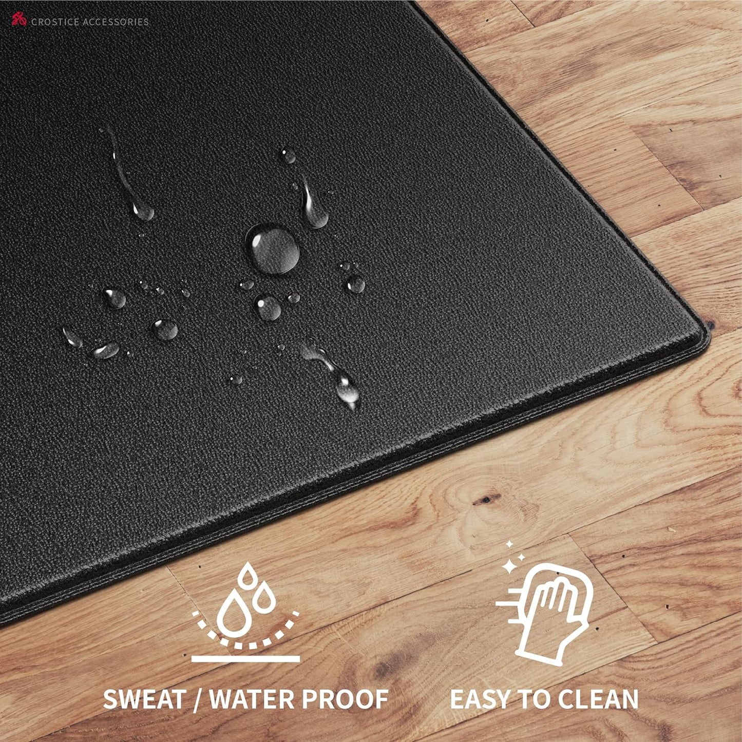 Bike Trainer Mat Compatible with Peloton Bike, for Treadmill & Row, THK 6Mm, under Mat Protect Hardwood Floor Carpet, Trainer Accessory for Indoor Stationary Exercise Bike