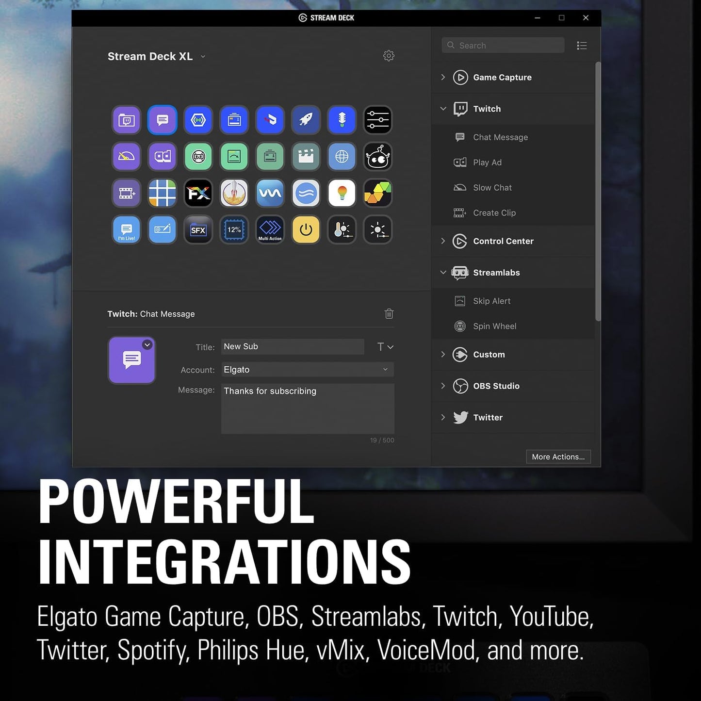 Stream Deck XL – Advanced Studio Controller, 32 Macro Keys, Trigger Actions in Apps and Software like OBS, Twitch, Youtube and More, Works with Mac and PC