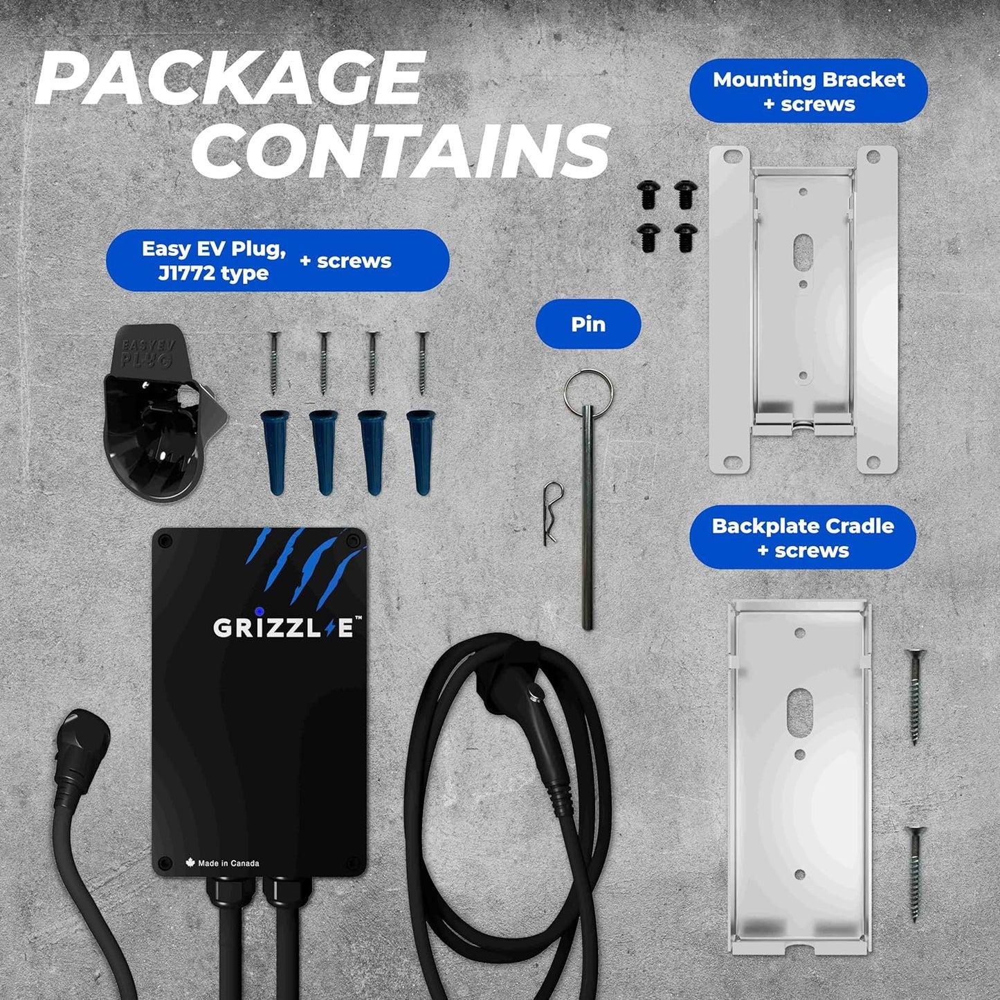 Classic, Level 2 240V / 40A Electric Vehicle (EV) Charger, UL Certified, Metal Case Enclosure, Indoor/Outdoor Electric Car Fast Wall Charging Station, NEMA 14-50 Plug, Classic Black
