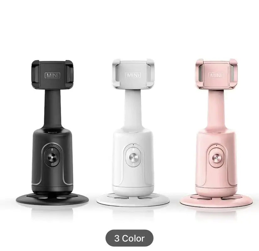 Automatic Face following Gimbal Tripod, 360° Rotatable Desktop Phone Holder with Remote Control, Al Gesture Phone Camera Holder for Live Streaming, Vlogging & Photography