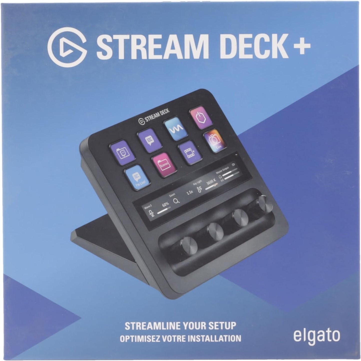 Stream Deck +, Audio Mixer, Production Console and Studio Controller for Content Creators, Streaming, Gaming, with Customizable Touch Strip Dials and LCD Keys, Works with Mac and PC