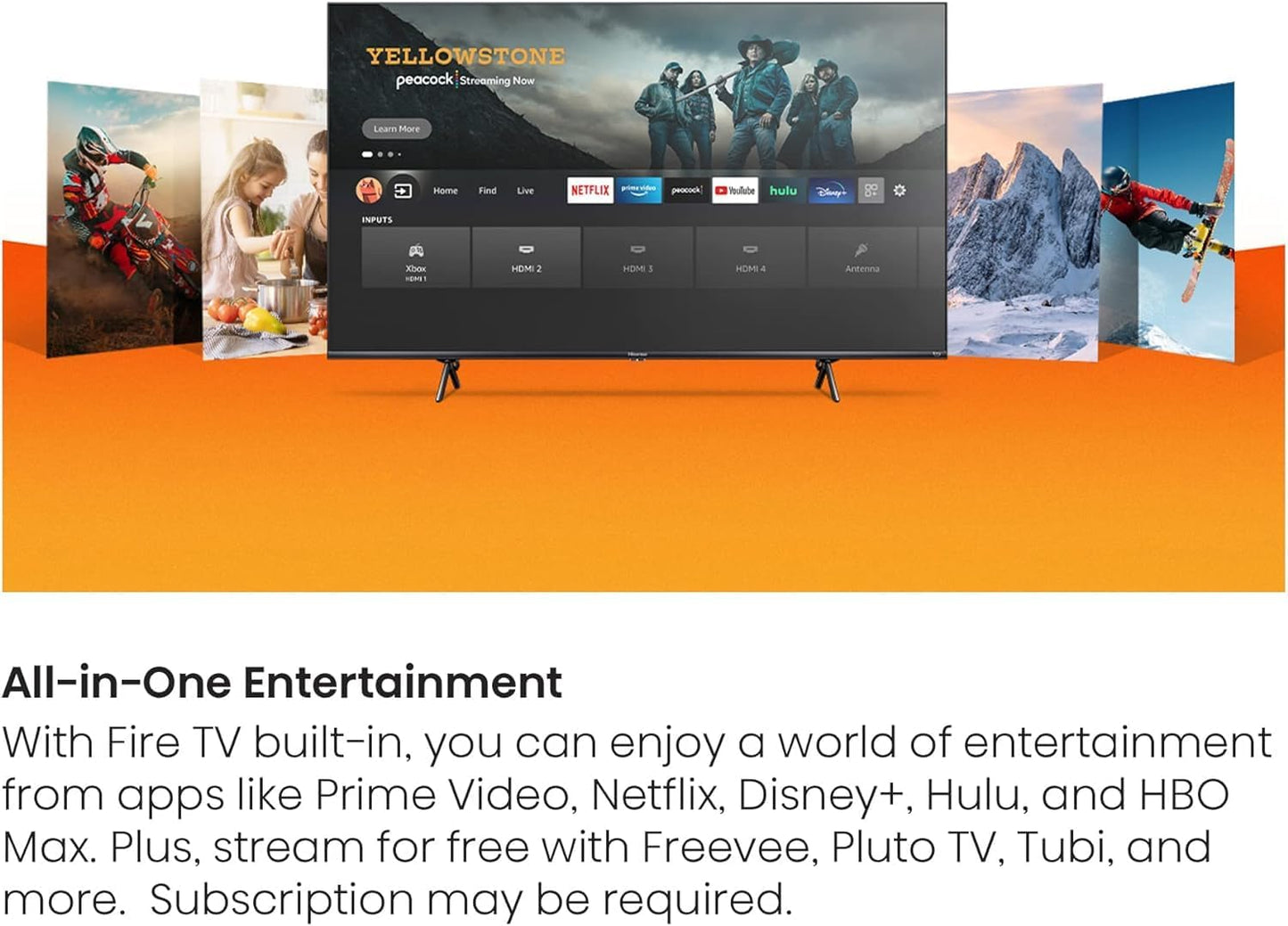 50-Inch Class U6HF Series ULED 4K UHD Smart Fire TV (50U6HF) - QLED, 600-Nit Dolby Vision, HDR 10 Plus, 240 Motion Rate, Voice Remote, Compatible with Alexa, Black