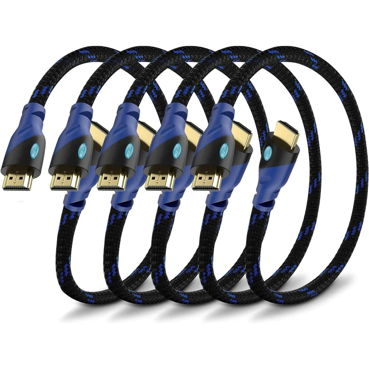 Braided 4K HDMI Cable for Gaming and TV - High-Speed Ethernet Supports 3D, HDR, 1080P Ideal for PC, Laptops, Xbox, Playstation