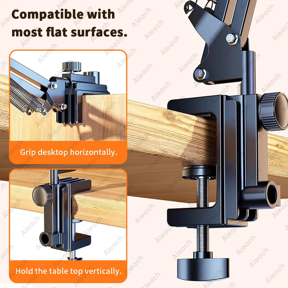Tablet Holder for Bed Ipad Stand 360° Rotating Desktop Phone Mount with Aluminum Arm for 4.5"~12.9" Xiaomi Lenovo Samsung Tablet