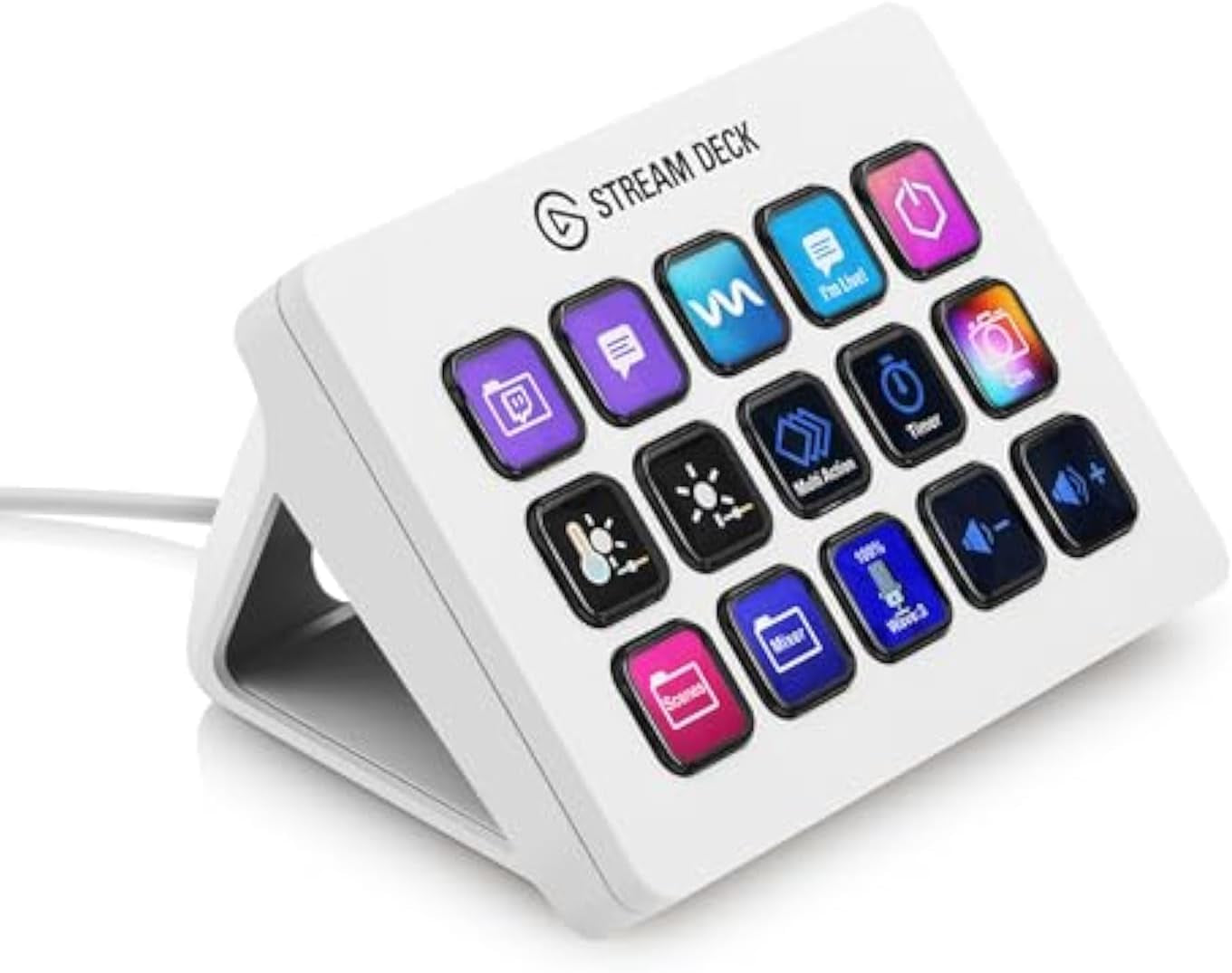Stream Deck XL – Advanced Studio Controller, 32 Macro Keys, Trigger Actions in Apps and Software like OBS, Twitch, Youtube and More, Works with Mac and PC