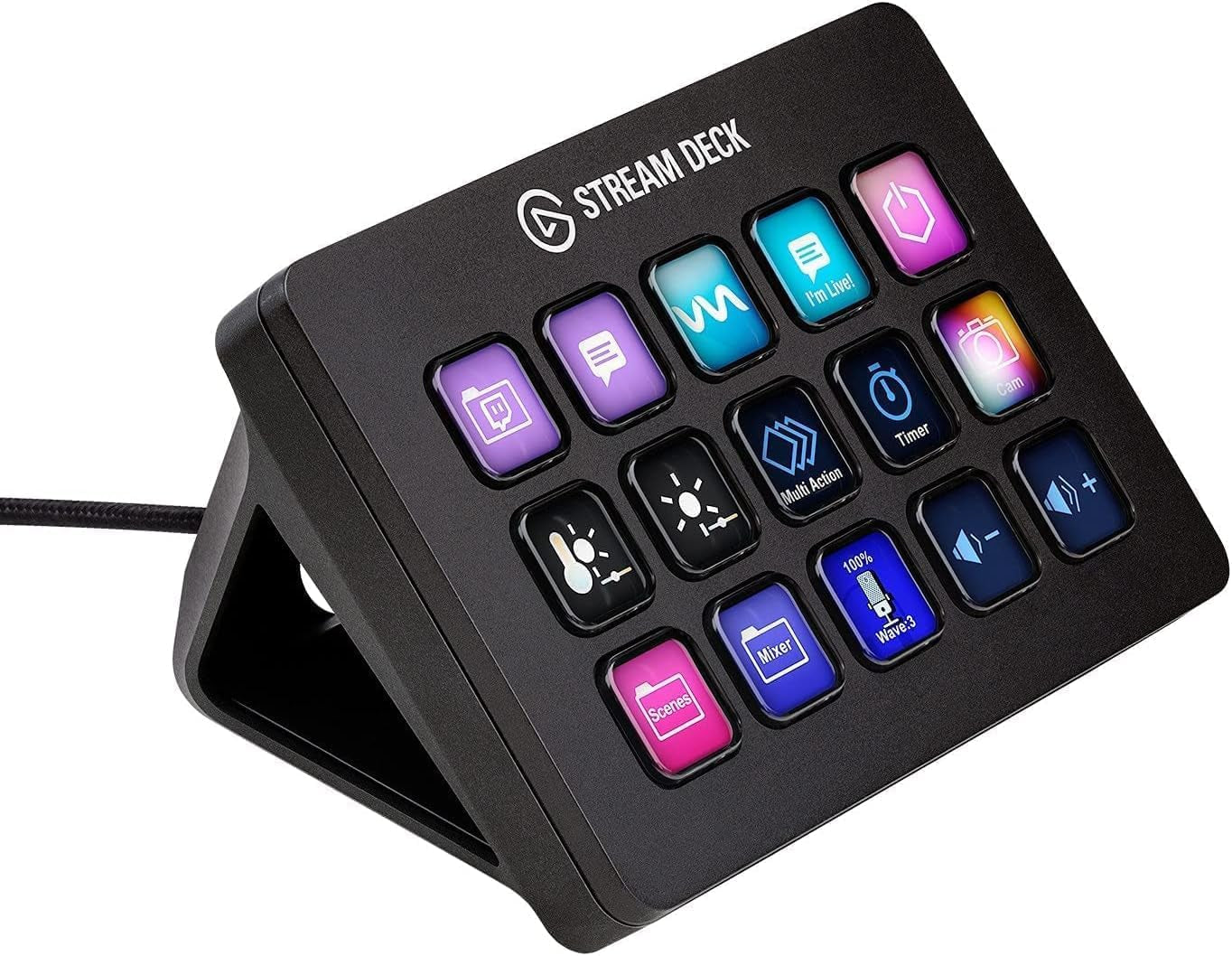 Stream Deck XL – Advanced Studio Controller, 32 Macro Keys, Trigger Actions in Apps and Software like OBS, Twitch, Youtube and More, Works with Mac and PC