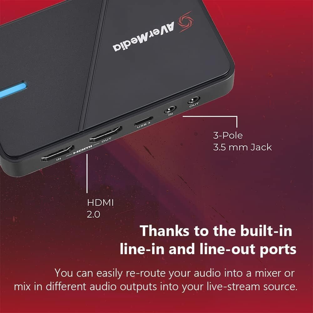 HDMI Capture Card- Gaming, Video Streaming, 4K Capture Card for PS5, Xbox Series X/S, Xbox One, PS4, Switch, Windows 11 / Mac Os12, HDR & VRR Support - GC551G2 Live Gamer Extreme 3 White