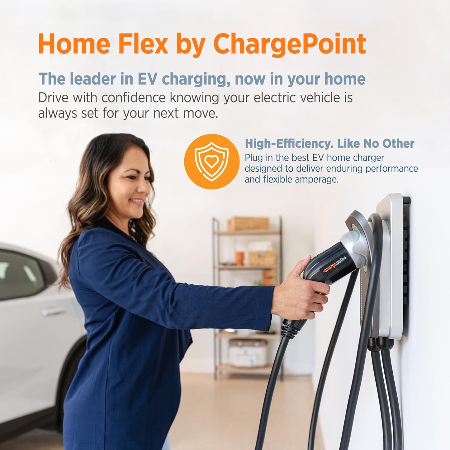 Home Flex Level 2 EV Charger J1772, Nema 6-50 Outlet 240V EV Station, Electric Vehicle Charging Equipment Compatible with All EV Models