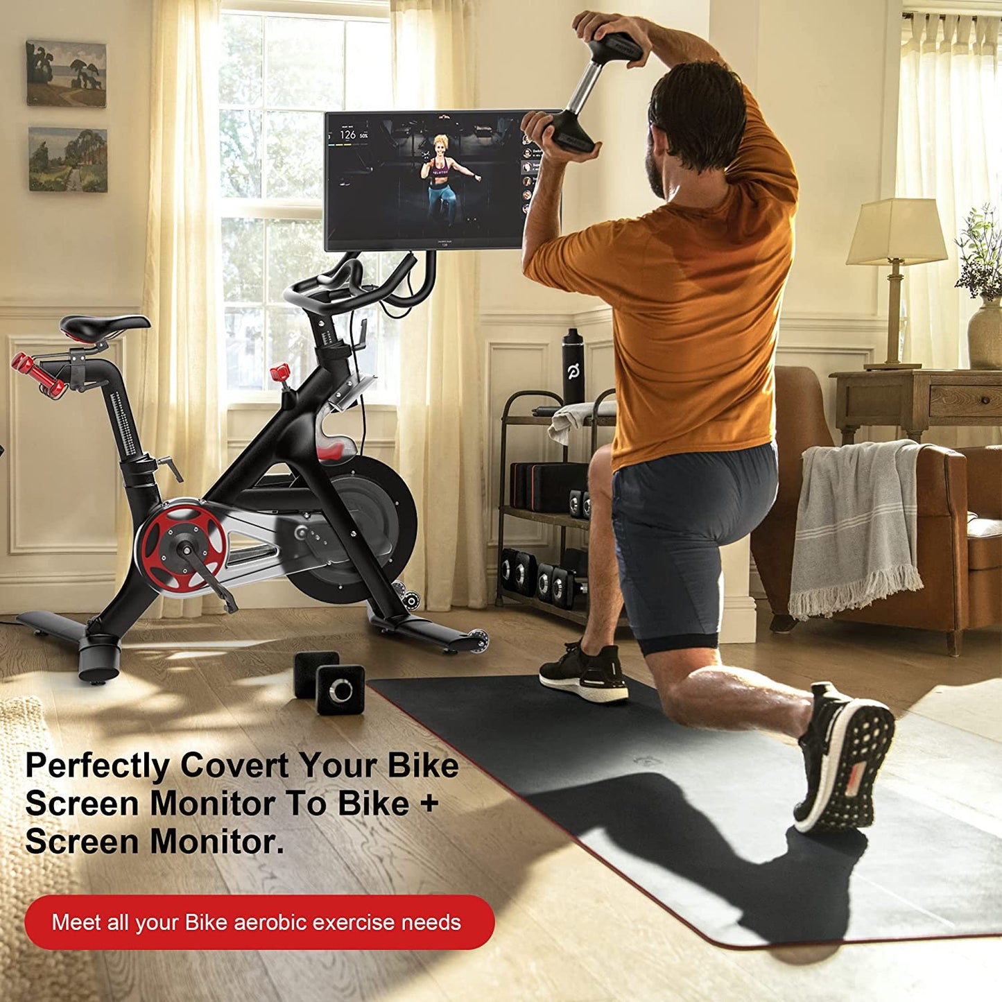 360 Degree Screen Swivel Mount for Peloton Bike, Upgraded Screen Swivel for Peloton, Accessory to Turn for Peloton Bike Screens, Accessories for Peloton(Not Compatible with Peloton Bike+)