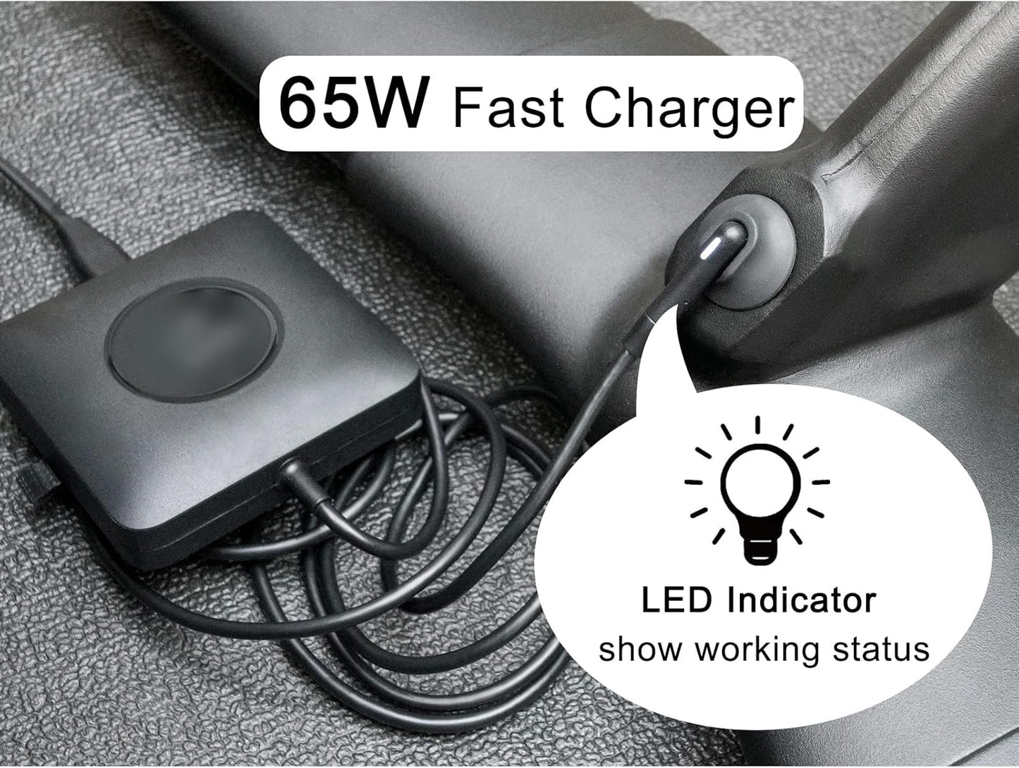 OEM 65W Charger for Peloton Bike+ plus Power Cord Peloton Bike plus PLTN-TTR01 PL-02 USB-C Power Adapter (Not 12V Peloton Bike Power Cord) with 6 Foot Long Power Cable