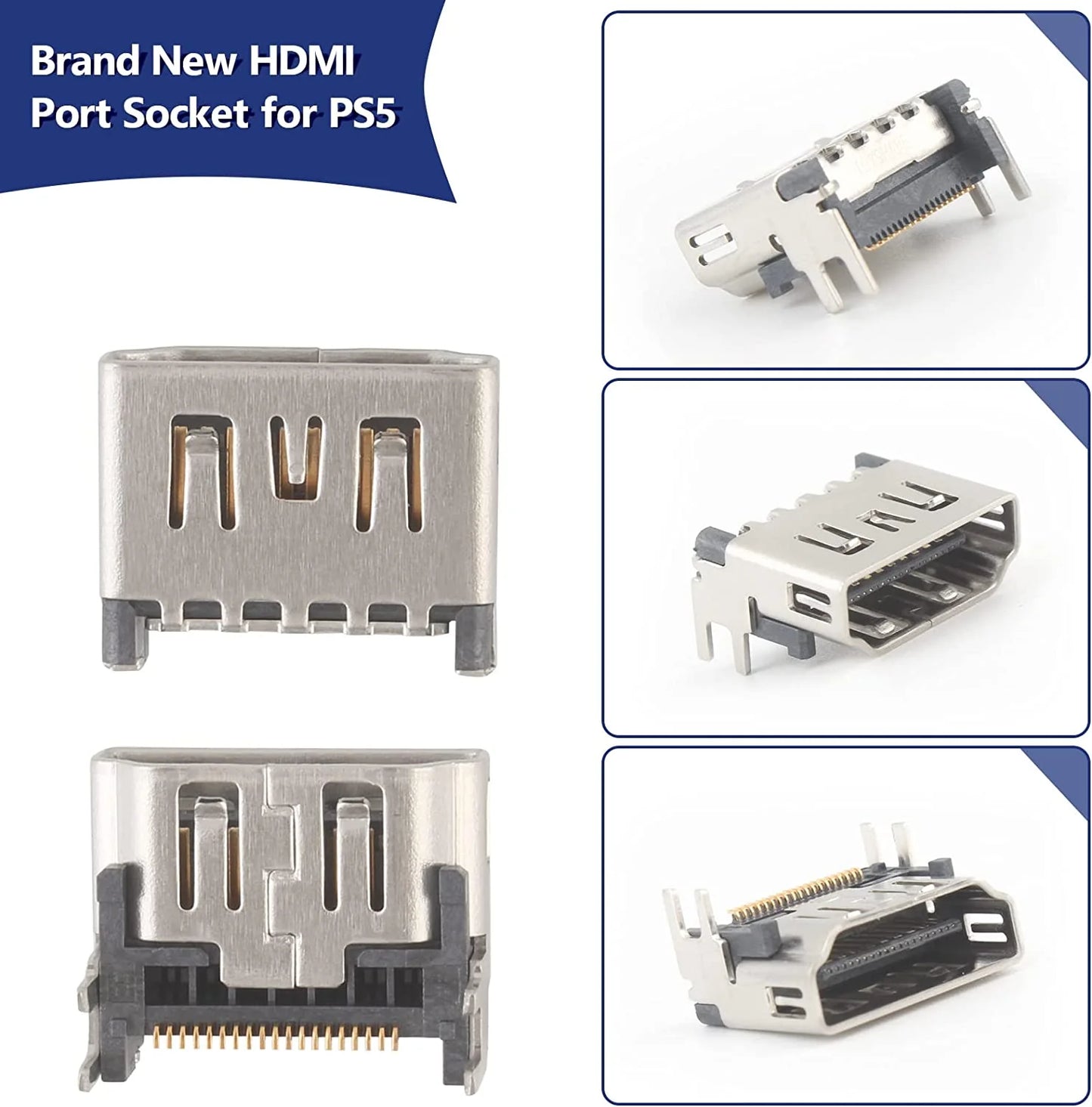 5 Pack OEM HDMI Port Connector Socket Replacement for Sony Playstation 5 PS5 USA
