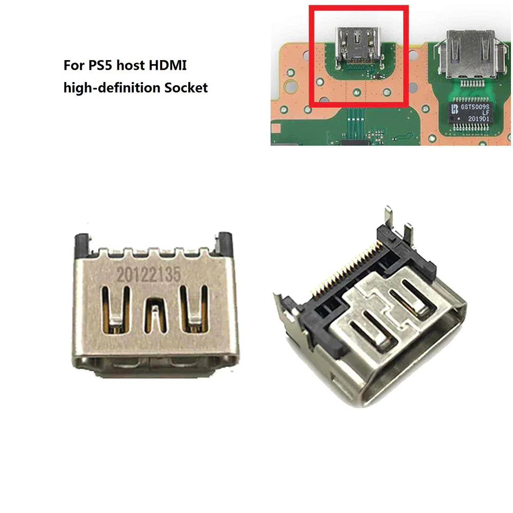 5 Pack OEM HDMI Port Connector Socket Replacement for Sony Playstation 5 PS5 USA