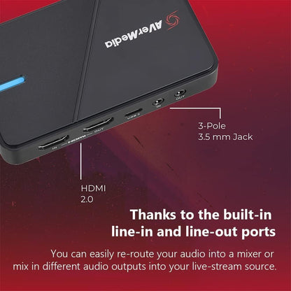 HDMI Capture Card- Gaming, Video Streaming, 4K Capture Card for PS5, Xbox Series X/S, Xbox One, PS4, Switch, Windows 11 / Mac Os12, HDR & VRR Support - GC551G2 Live Gamer Extreme 3 White