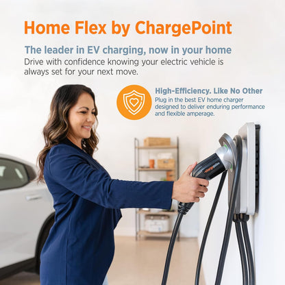 Home Flex Level 2 EV Charger J1772, Nema 6-50 Outlet 240V EV Station, Electric Vehicle Charging Equipment Compatible with All EV Models
