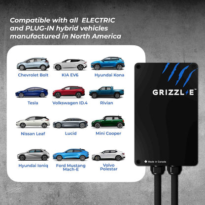 Classic, Level 2 240V / 40A Electric Vehicle (EV) Charger, UL Certified, Metal Case Enclosure, Indoor/Outdoor Electric Car Fast Wall Charging Station, NEMA 14-50 Plug, Classic Black