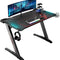 Z1-S Pro Gaming Desk 44.5" Z Shaped Home Office PC Computer Desks Gamer Tables with LED Lights Controller Stand Cup Holder Headphone Hook Free Mousepad for Men Boyfriend Female Gift